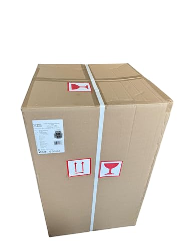 weeco Holzfass Barschrank, rustikale Hausbar mit Türen & LED-Beleuchtung, klappbarer mobiler Weinflaschenhalter für Alkoholflaschen, 80x50x44 cm.