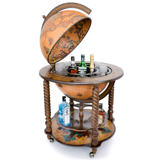 Unbekannt Große Bar Globe Drinks Cabinet mit Echtheitszertifikat
