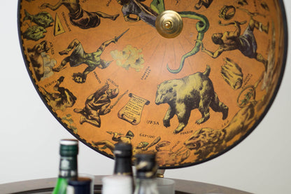 Unbekannt Große Bar Globe Drinks Cabinet mit Echtheitszertifikat